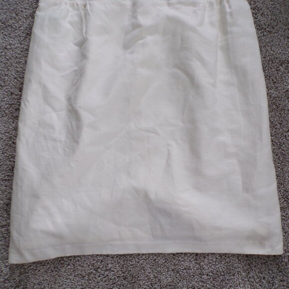 LOFT  linen blend cream dress 10 - Picture 3 of 8